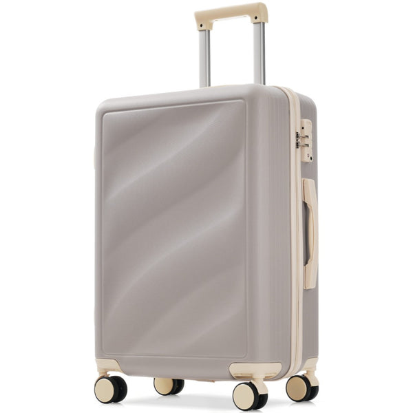 English Elm Luggage 3 Piece Hard Shell Abs Suitcase Set with Spinner Wheels and Tsa Lock Grayish Purple N730P304620V