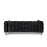 Christopher Knight Home® - Noble House - Keyser Modern Glam Tufted Velvet 3 Seater Sofa