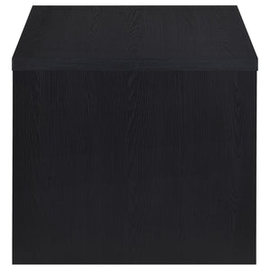 English Elm Canyon Matte Black Square End Table Scratch Resistant Surface for Modern Living Spaces B062P448032