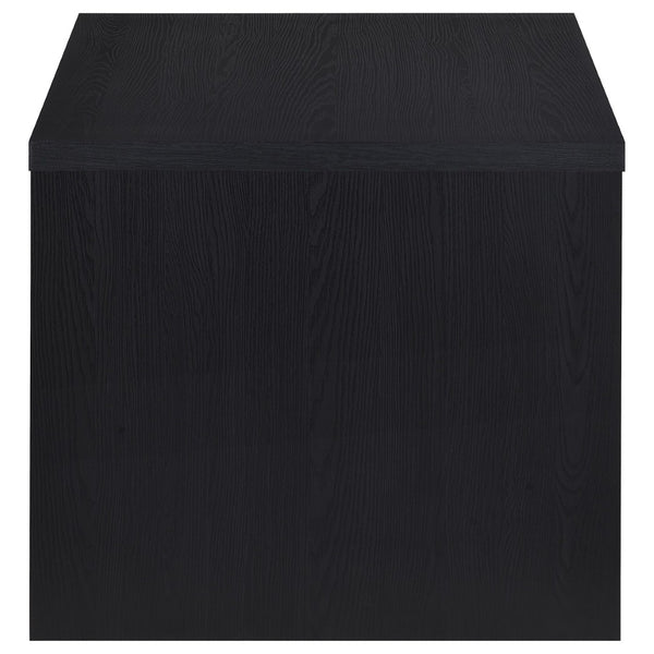 English Elm Canyon Matte Black Square End Table Scratch Resistant Surface for Modern Living Spaces B062P448032