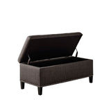 Madison Park Shandra II Modern/Contemporary Tufted Top Soft Close Storage Bench FPF18-0502 Charcoal