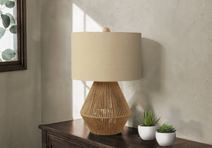 English Elm Lighting, Textured Ceramic Table Lamp with Fabric Shade and 3-Way Rotary Switch for Ambient Glow Brown 15 L x 15 W x 14 H B2710P220092