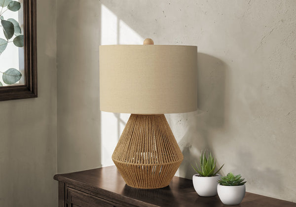 English Elm Lighting, Textured Ceramic Table Lamp with Fabric Shade and 3-Way Rotary Switch for Ambient Glow Brown 15 L x 15 W x 14 H B2710P220092