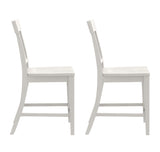 English Elm Wallace & Bay - Wallace & Bay  Haidel White Slat Back Counter Stools, Set Of 2