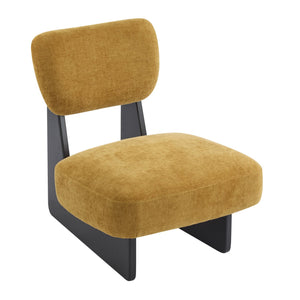 English Elm Christopher Knight Home® - [Set of 2] Modern Lounge Chair with Polyester Upholstery and Solid Wood Base — Minimalist Comfort for Home Black,Yellow N767P241702Y