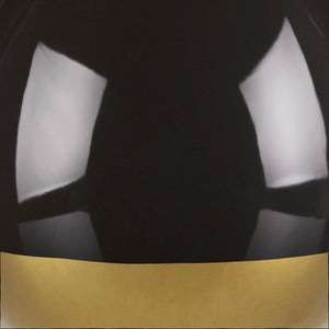 English Elm 2-Tone Ceramic Table Lamp Set of 2 with Elegant Silvery Accents, Modern White Ceramic Bases, 21.5"H Black+Gold 19.1 L x 15.35 W x 15.35 H B035P264516