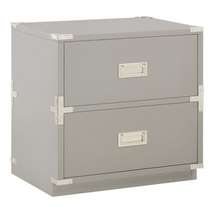 OSP Home Furnishings Wellington 2-Drawer Cabinet Grey