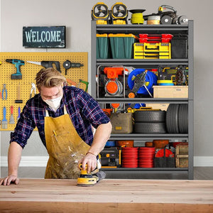 English Elm 5 Tier Heavy Duty Steel Shelving Unit Adjustable Garage Workshop Storage 2200lb W1831P442797
