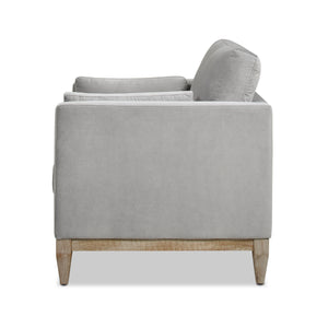 English Elm Jennifer Taylor Home - Knox 36" Plush Velvet Arm Chair In Opal Grey - Modern Farmhouse Design With Removable Cushions B2719P238324