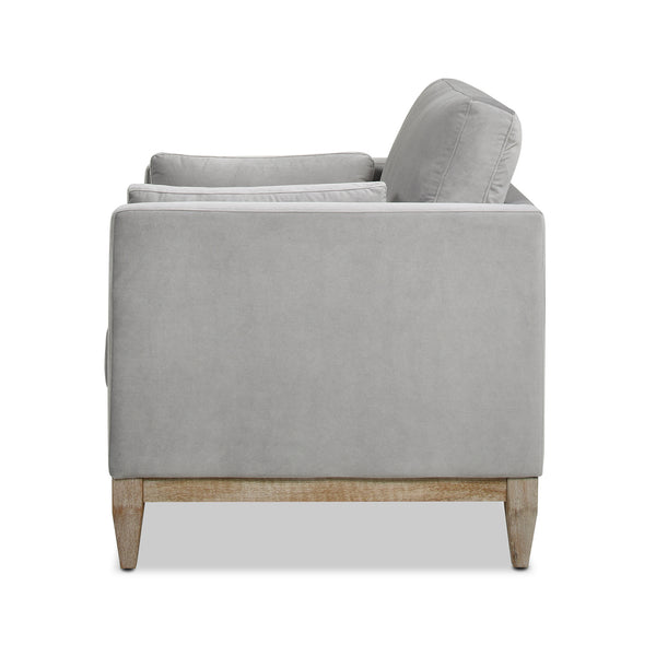 English Elm Jennifer Taylor Home - Knox 36" Plush Velvet Arm Chair In Opal Grey - Modern Farmhouse Design With Removable Cushions B2719P238324
