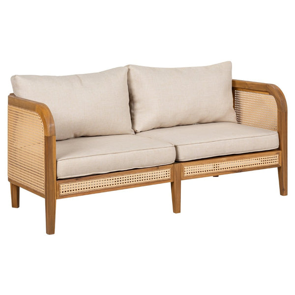 English Elm Kirkby Acacia Wood Rattan 3 Piece Outdoor Chat Set with Cushioned Club Chairs KIRKBY 3PCS CHAT SET