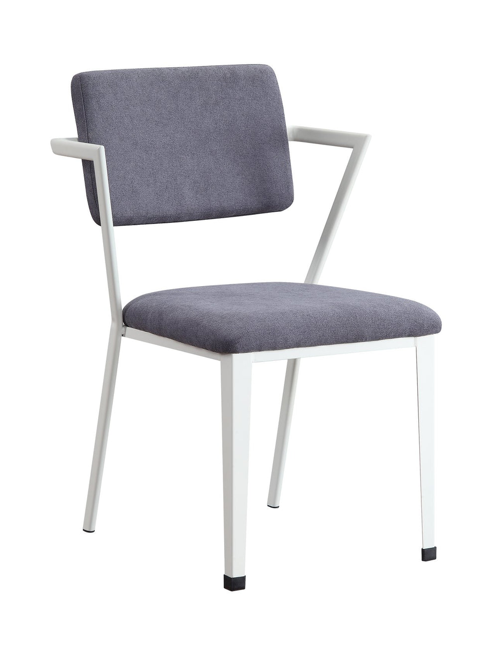 English Elm Grey Dining Chairs Set Of 2 - Modern Comfort With Padded Seats, Durable Metal Frame For Any Space B062P209231