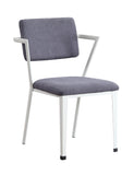 English Elm Grey and White Dining Chair With Padded Seat (Set Of 2)