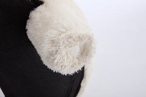 English Elm 063-Fur Plush Armless Accent Chair with 13" Thick Cushion, Curved Wingback & Solid Wood Legs for Cozy Reading Nooks White W527P308809