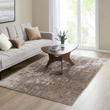 Madison Park Haley Modern/Contemporary Cozy Shag Abstract Area Rug MP35-7593 Grey/Cream