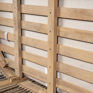 English Elm Christopher Knight Home® - 54.4'' Acacia Wood Outdoor Loveseat with Beige Cushions, Light Teak Finish, Weather-Resistant Rustic Charm N772P246424L