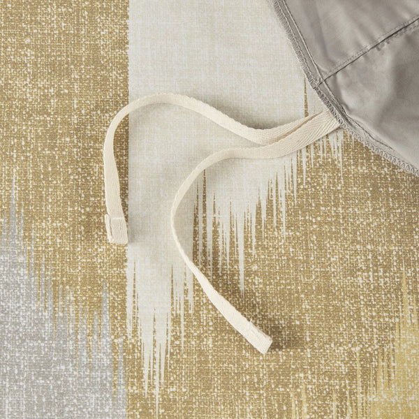 English Elm Full/Queen Alpine Duvet Cover Mini Set — 200TC Cotton Ikat Chevron, OEKO‑TEX, Antimicrobial, Button Closure B03596520