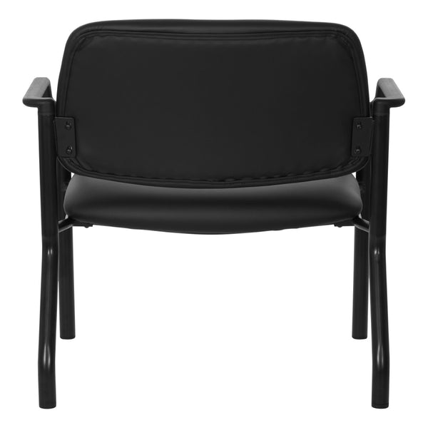 OSP Home Furnishings Big and Tall Guest Chair with Reinforced Metal Frame for Office or Reception Seating 55051B-R107