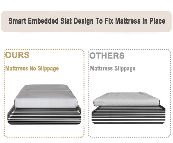 English Elm Same Adam Sturdy Twin over Full Bunk Bed Metal White for Kids & Adults — Sturdy, Squeak-Free, Safe Guardrail, Floor-Protecting Caps B083P170884