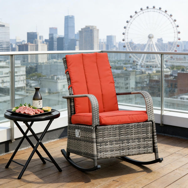 English Elm Outdoor Swivel Patio Chairs Set of 2 Handwoven Pe Rattan Steel Frame 360 Rotate T3971P444735