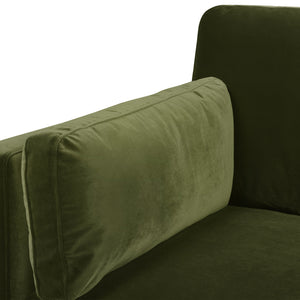 English Elm Jennifer Taylor Home - Knox 36" Modern Farmhouse Arm Chair In Olive Green Velvet - Luxurious Comfort & Timeless Design B2719P238327