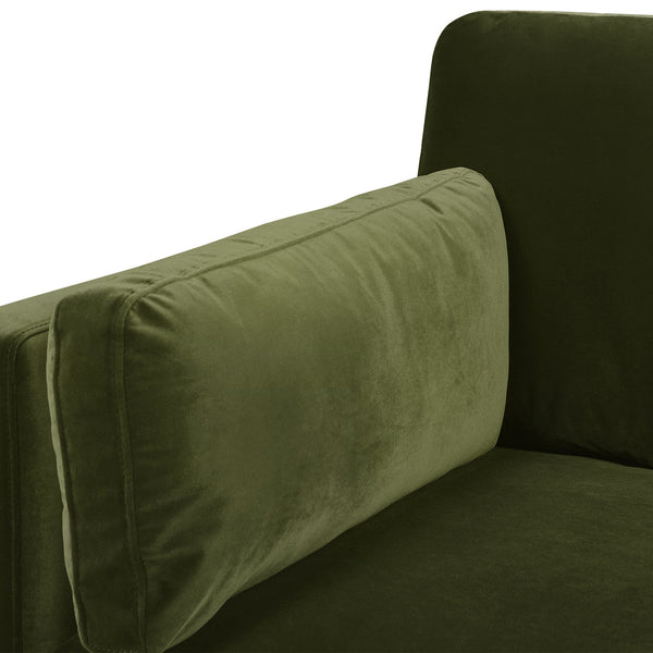 English Elm Jennifer Taylor Home - Knox 36" Modern Farmhouse Arm Chair In Olive Green Velvet - Luxurious Comfort & Timeless Design B2719P238327