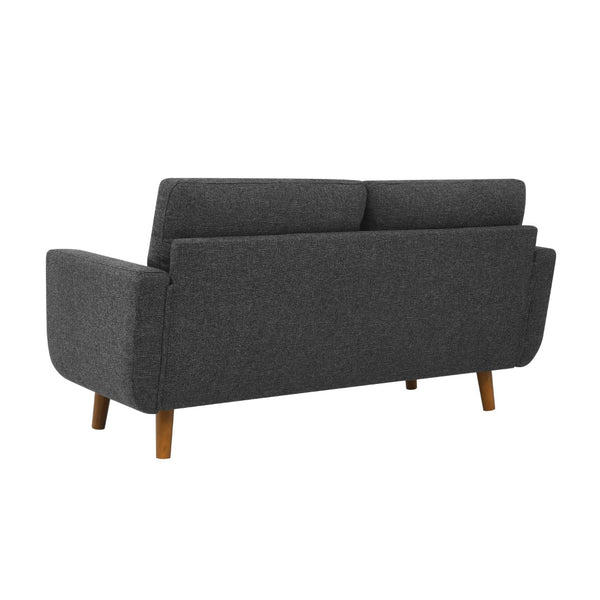 English Elm 67.7" Tufted Button Mid-century Loveseat with Splayed Wood Legs for Living Rooms B355P428571