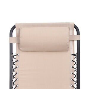 English Elm Zero Gravity Reclining Lounge Chair Breathable Mesh Portable Folding Patio Beach Seat Khaki W3979P392944