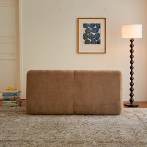 English Elm Shoes Chenille Memory Foam Loveseat Deep Seat Sofa for Apartments and Small Living Rooms Brown W668P381958