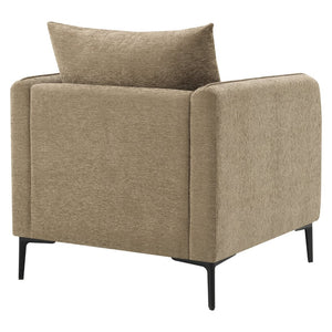 OSP Home Furnishings Newhaven Contemporary Accent Chair with Black Metal Legs for Modern Living Spaces NWN-S125