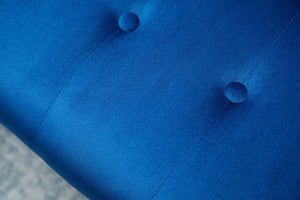 English Elm SOFA Velvet Convertible Sofa Bed with Golden Legs, Solid Wood Frame, Compact Design for Small Spaces Dark Blue B205P246427