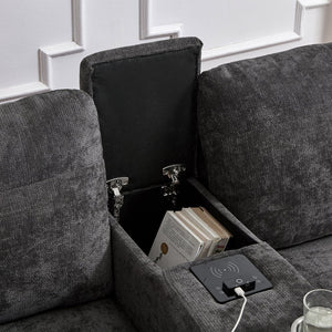 English Elm Swivel Barrel Accent Chair Chenille Tufted Round Club Seat for Living Room Lounge Grey N719S002290E