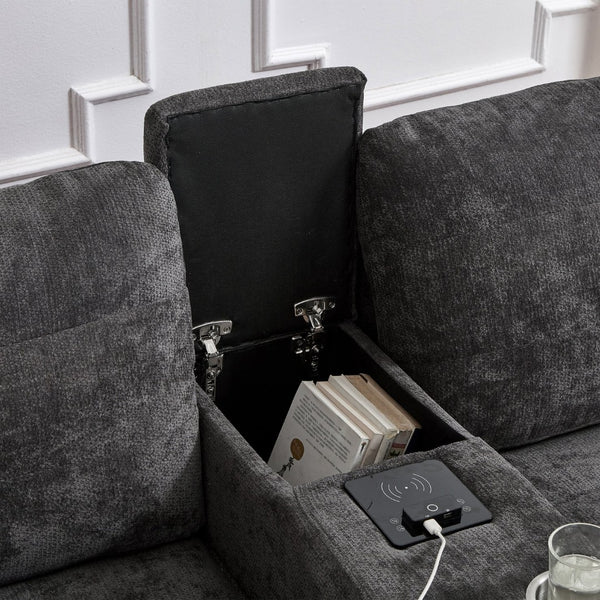English Elm Swivel Barrel Accent Chair Chenille Tufted Round Club Seat for Living Room Lounge Grey N719S002290E