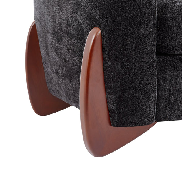 English Elm Christopher Knight Home® - 89"L Chenille Sofa - Elegant Black Seating With Plush Cushions & Durable Design For Modern Living Rooms N771P345832H_N771P345833H