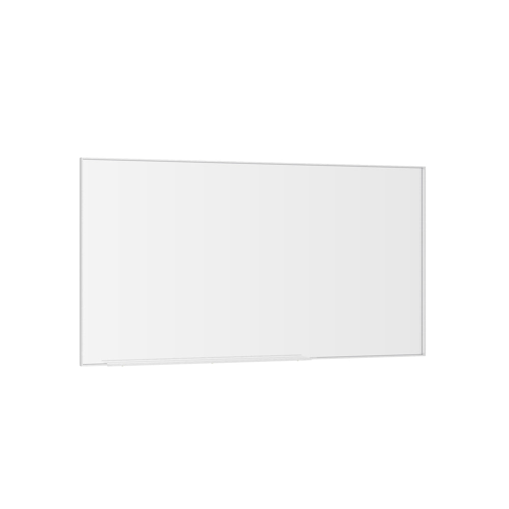 English Elm 55"x30" Oversized Modern Bathroom Mirror with Removable Tray Silver Aluminum Frame for Vertical or Horizontal Mounting W708P297404