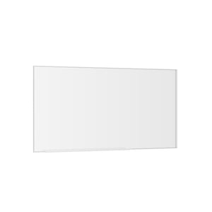 English Elm 55"x30" Oversized Modern Bathroom Mirror with Removable Tray Silver Aluminum Frame for Vertical or Horizontal Mounting W708P297404