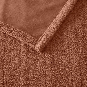 English Elm 1 Twin Faux Feathersoft Electric Blanket with 10 Heat Settings and Auto Shutoff Rust B035P319602