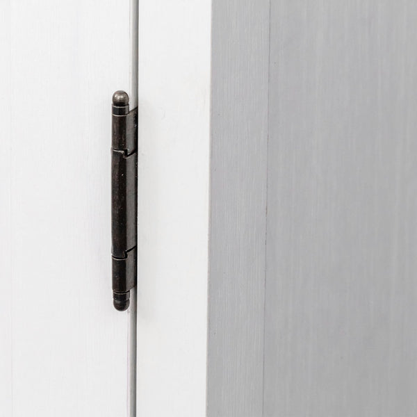 English Elm White Modular Wine Bar Cabinet with Hutch, Buffet Storage Shelf Drawer Cupboard for Dining Room W331P195808