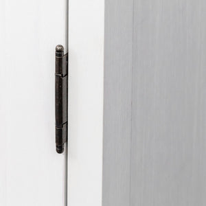 English Elm White modular wine bar cabinet with hutch — spacious drawer, shelves & cupboard for dining display storage W331P195808