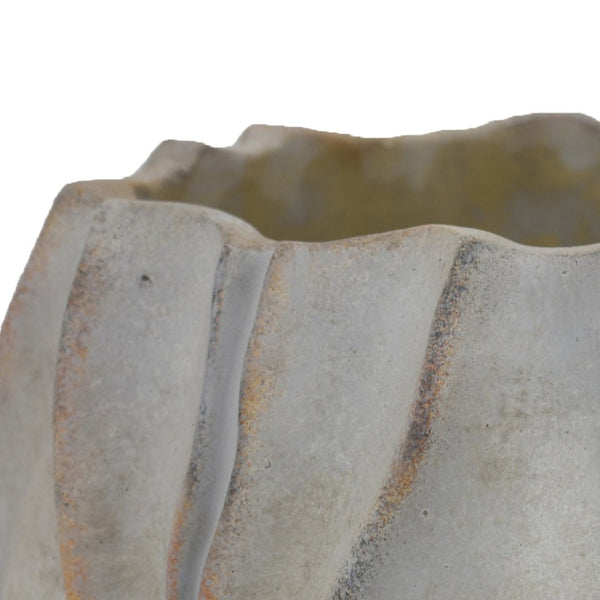 English Elm Kier Antique Gray Terracotta Planter Weathered Rustic Indoor Outdoor Patio Decor B056P417091