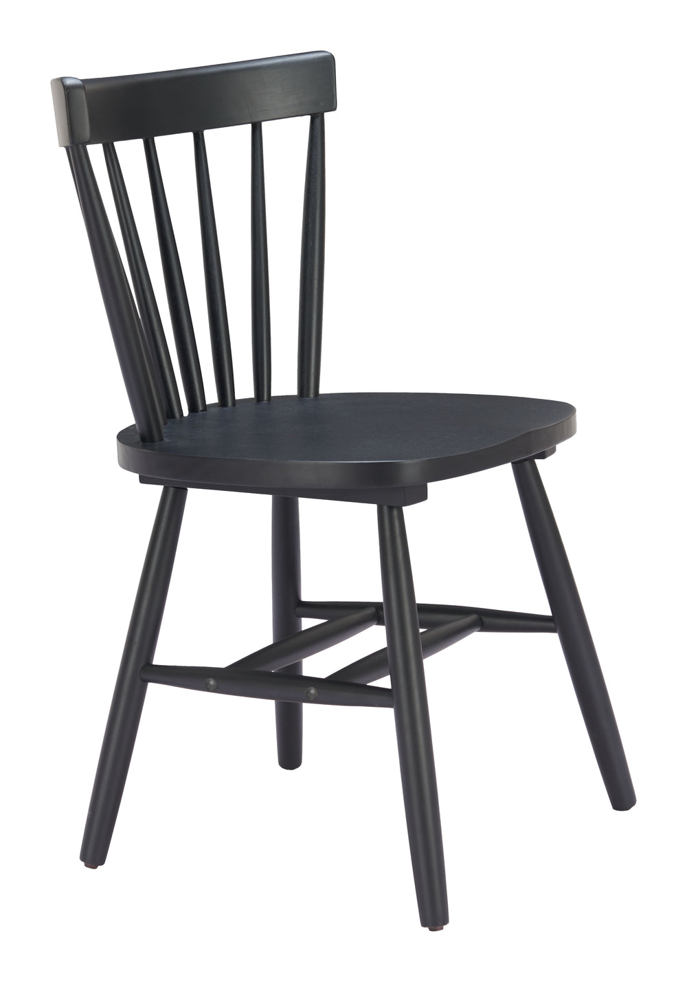 Zuo Modern Tyce Dining Chair Set Of 2 - Modern Comfort With Painted Rubberwood For Stylish Dining Spaces Black Rubberwood 110526-zuo-modern