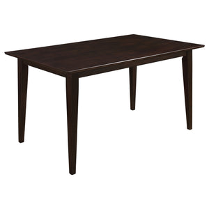 English Elm Henin Cappuccino Rectangle Dining Table — Timeless Dark Wood Finish, Seats Family Comfortably 59" B062P350421