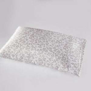 JLA Home Madison Park Essentials - Luxury Satin Leopard Pillowcases Set of 2 — Silky, Wrinkle-Resistant, Hair & Skin Protecting Elegance Taupe Leopard MPE21-998