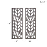 Madison Park Florian Modern/Contemporary Grey Laser Cut Wood 2-piece Panel Wall Decor Set MP95B-0291 Reclaimed Grey