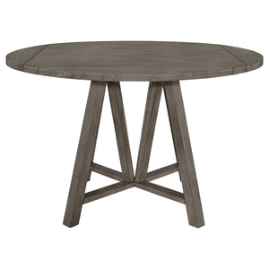 English Elm Grand Grand Prarie Barn Grey Counter Height Table with Transforming Top, Solid Hardwood, Drop Leaves for Flexible Dining and Entertaining B062S00962