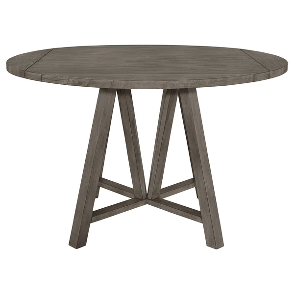 English Elm Grand Grand Prarie Barn Grey Counter Height Table with Transforming Top, Solid Hardwood, Drop Leaves for Flexible Dining and Entertaining B062S00962