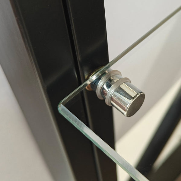 English Elm Set Of 2 Versatile Modern End Tables With Tempered Glass & Rustic Wood For Chic Living Spaces W241P246920-GIGA