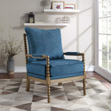 OSP Home Furnishings Fletcher Spindle Chair Navy