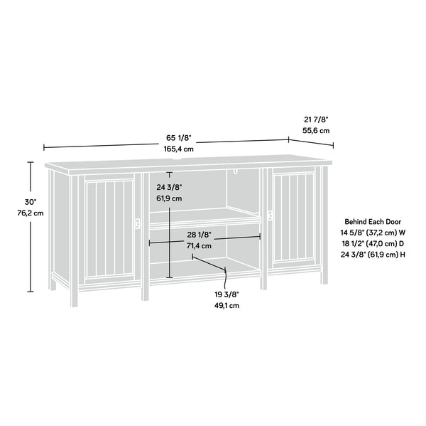 English Elm Credenza, Versatile Gray Finish With Ample Storage For Living Rooms, Home Offices & Entryways B356P402696