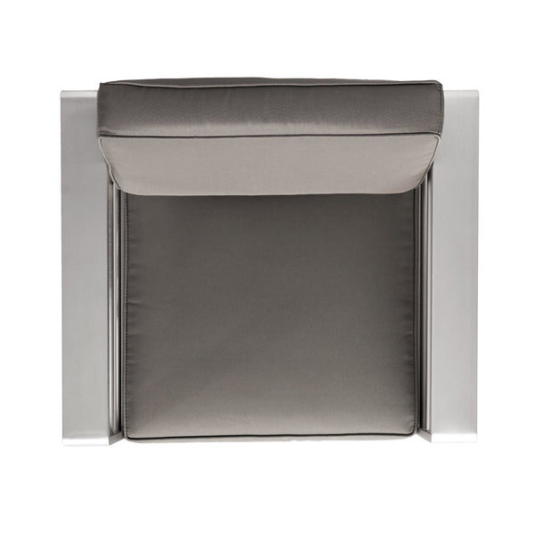 English Elm Christopher Knight Home® - CAPE Coastal Aluminum Outdoor 4-Piece Chat Set with Tempered Glass Table, Ergonomic Comfort and Space-Saving Style khaki,Silver CAPECORAL4PCSS